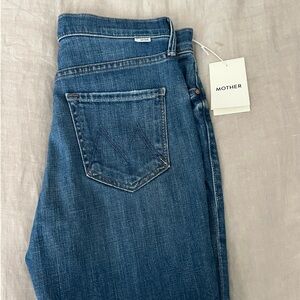 MOTHER Women's Classic Blue Straight Leg Jeans